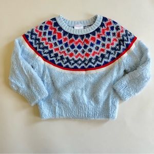 Hanna Andersson boy & girl fuzzy fair isle sweater 3T